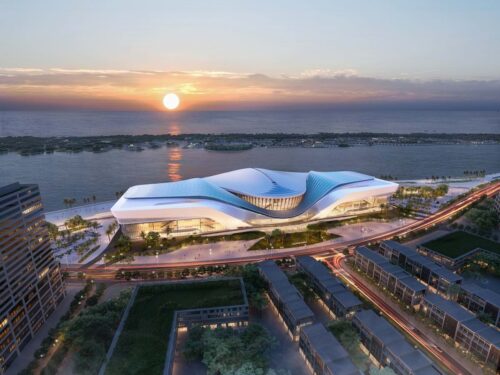 Phối cảnh nhà hát Sóng Xanh trong đại đô thị 10 tỷ USD tại Việt Nam.