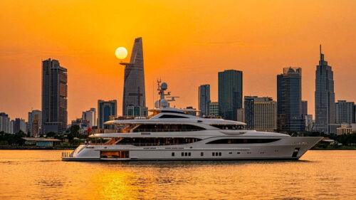 Hoàng hôn bến du thuyền Van Phuc City (Marina Royal)