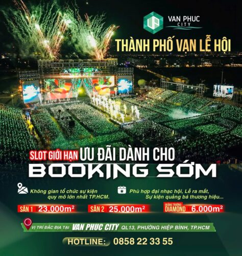 Không gian tổ chức sự kiện tại Vạn Phúc City quy mô bậc nhất