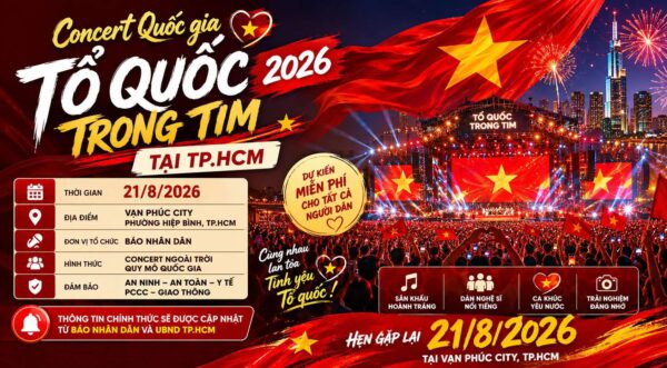 Concert Quốc gia Tổ quốc trong tim 2026